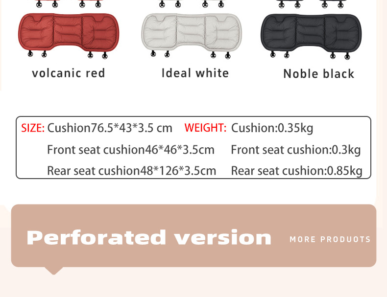 Cross-Border Popular Car Seat Cushion, Breathable Nappa Leather Seat Pad, Soft and Comfortable for All Seasons, Size Three