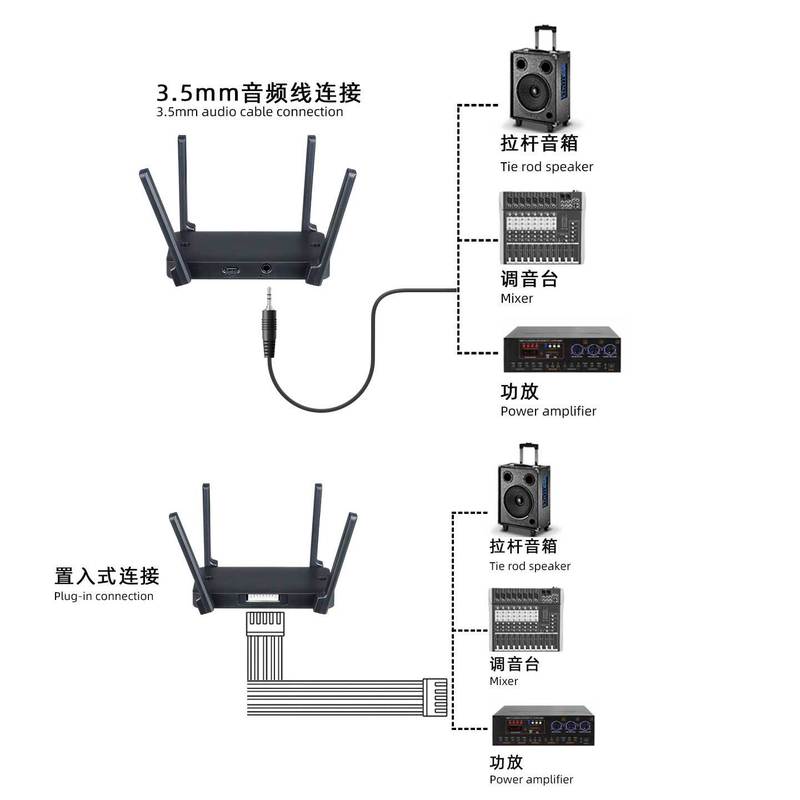 朗声工厂批发真分集模块无线麦克风内外接音响功放调音台效果唱歌|undefined