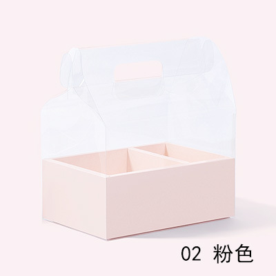 Oferta especial: Caja de regalo de flores para el Festival del Medio Otoño, caja de flores plegable de PVC transparente, cesta de regalo de flores, caja para pastel de flores, popular en línea