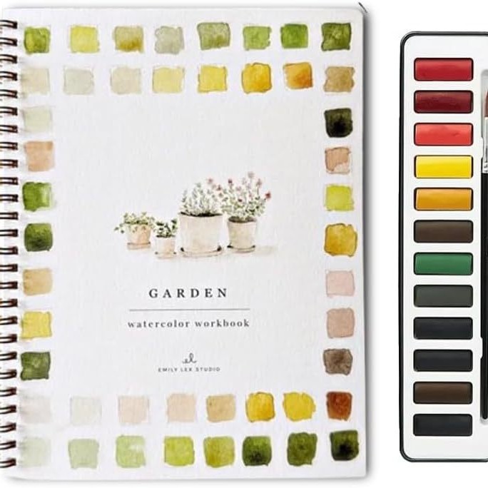 Emily Lex Studio Watercolor Set 卡通水彩画集画本创意礼物新品|undefined