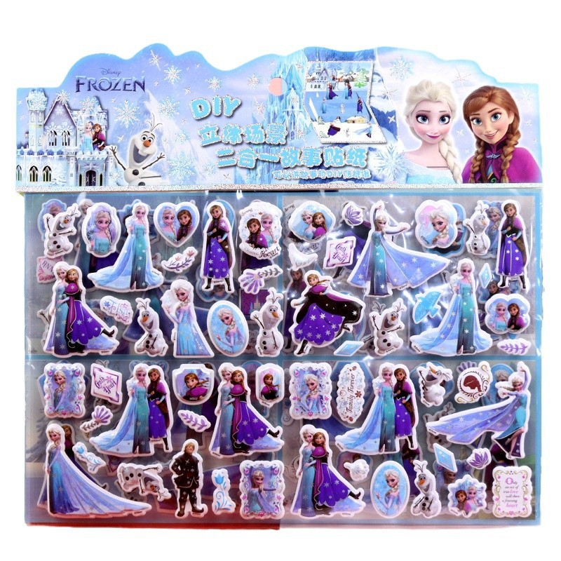 Pegatinas de dibujos animados para niños doble historia pegatinas de burbujas tridimensionales Sanrio Capibara cambiando pegatinas de nieve