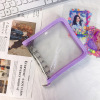 Homemade Girl A7 square pages PVC Pingxian Zipper Card Book Flash Powder Chasing Star Point Terminal