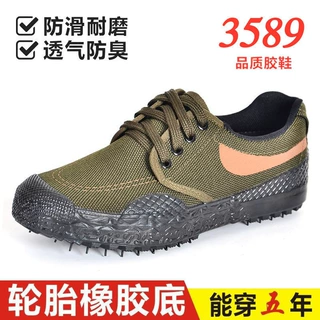 天行健3589批发解放鞋低帮作训鞋拓展训练胶钉户外劳保鞋劳保户外