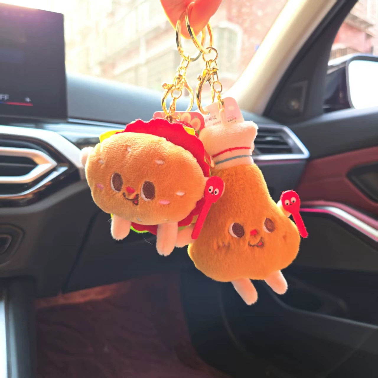 Трансграничный мультфильм картофель фри гамбургер хлеб плюшевый брелок маленькая кукла подвеска кукла рюкзак сумки аксессуары