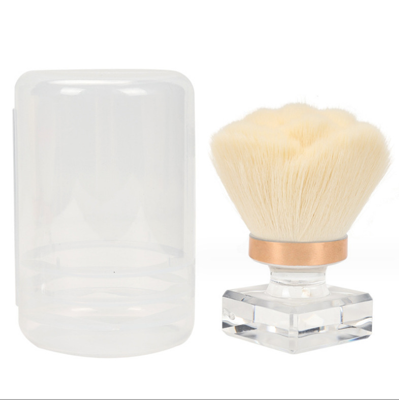 Polvo de uñas cepillo de polvo Nueva Rosa cepillo suelto solo polvo suelto rubor cepillo de limpieza de recorte de polvo al por mayor