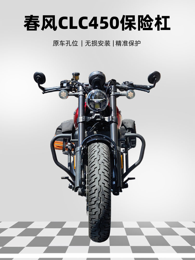 Applicable spring style 450CLC bumper drop-resistant bumper quick release side bag folding backrest cushion tail bag modification accessories