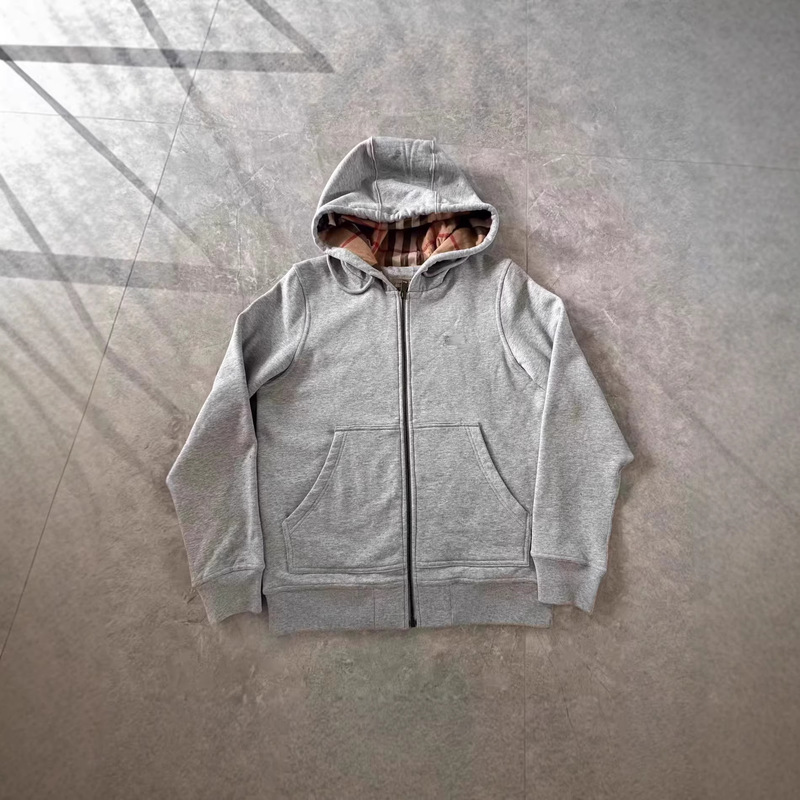 Cross-Border High-Quality Autumn and Winter Men's Hooded Zip-Up Sweatshirt with Chest Embroidery Logo and Plaid Jacket Cross-Border High-Quality Autumn and Winter Men's Hooded Zip-Up Sweatshirt with Chest Embroidery Logo and Plaid Jacket