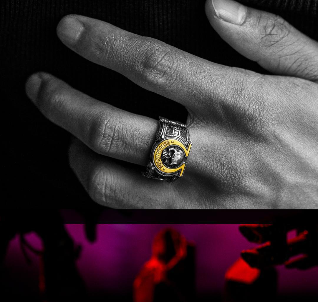 Titanium Steel Material Star Casting Warhammer 40K Peripheral U Group Otrama Honor Emblem Ring