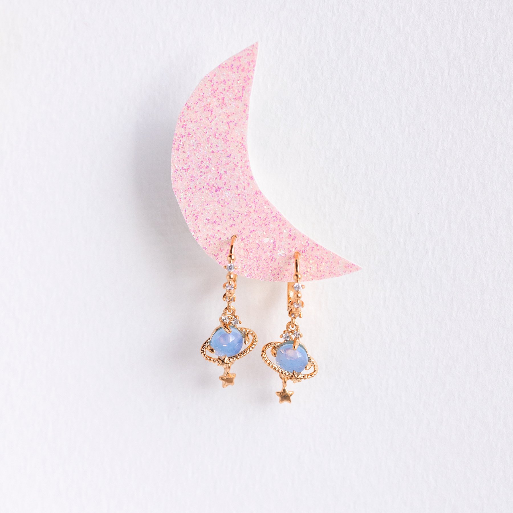 6g Weight Zircon Inlay Material Dangling Earrings Classification 1 Pair Quantity Daily Occasion Brass Material Constellation Pattern Women'S Gender Inlay Design Fashion Style Fashion Constellation Brass Inlay Zircon Dangling Earrings 1 Pair 5