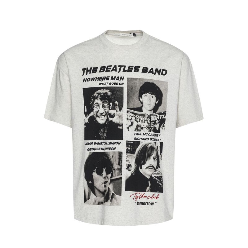 27223 American Street 2025 Summer Magazine Figure High-end Small Collar Design Men's and Women's Loose Short-sleeved T-shirt