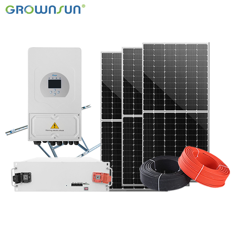 5KW离网储能系统直销5度电太阳能光伏离网储能锂电家用发电系统