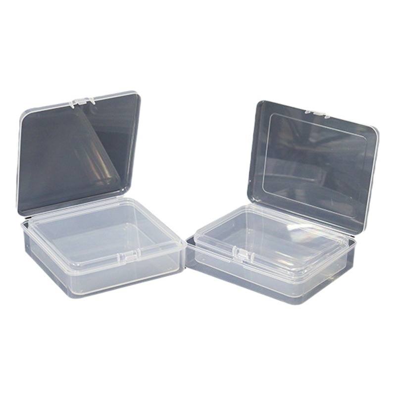 Factory Direct PP plastic box rectangular transparent earplugs packing box small material Box white stationery storage box