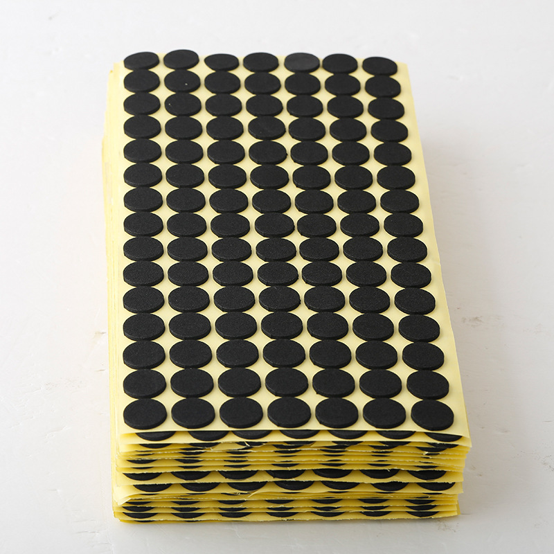 黑色eva海绵减震垫片 圆形EVA泡棉单面自粘背胶防滑胶垫
