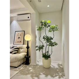 海虹景品幸福树仿真绿植室内客厅大型盆栽落地假植物绿意仿真花