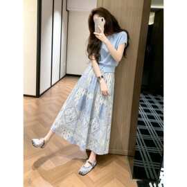 2026新款超火减龄夏装一整套初夏独特漂亮小个子休闲两件套装裙女