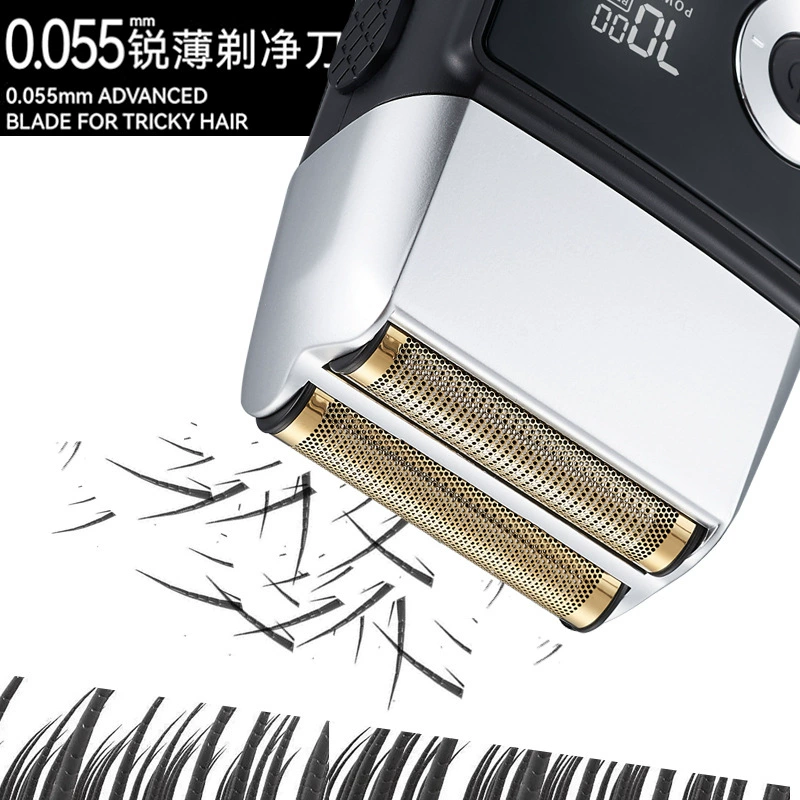 Новая модель двойного электрического бритвенного станка, USB-индикатор, моющаяся водой, для стрижки наголо, маслостойкая головка, белое устройство