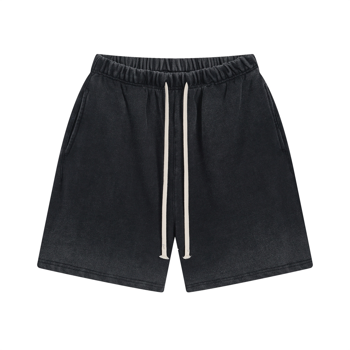 Pantalones cortos de verano para hombre, estilo vintage, delgados, con efecto desgastado, teñidos con cera, retro, de cinco puntos. image 8