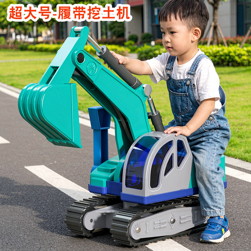 Extra Large Fall-Resistant Crawler Excavator Excavator Engineering Vehicle Toy Kidsren's Artificial Car Model Boy