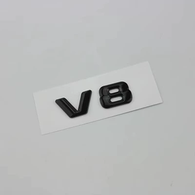 pillar logo modified rear end – Car logo - v8-bright-black-three-dimensional