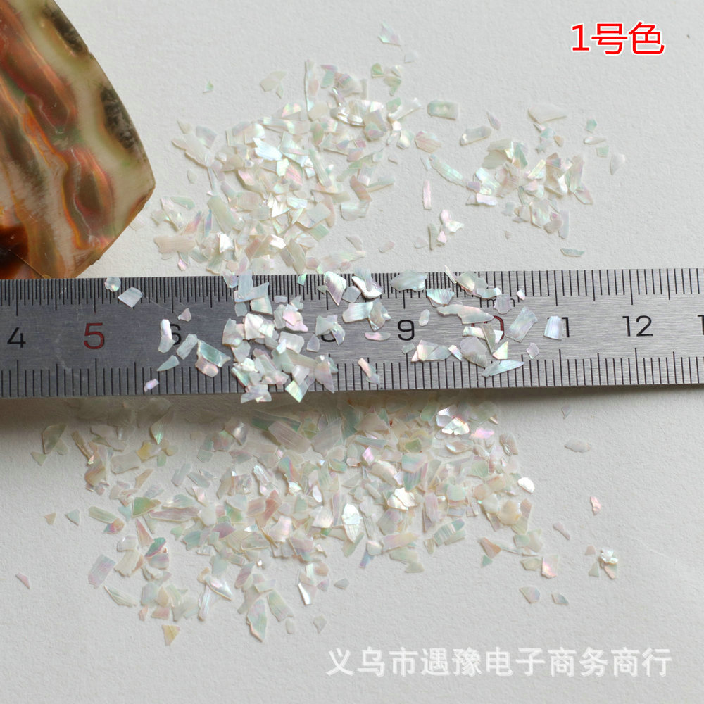 New 1-3mm ultra-thin colorful abalone shellfish fragments nail art irregular shell sequins diy nail jewelry wholesale