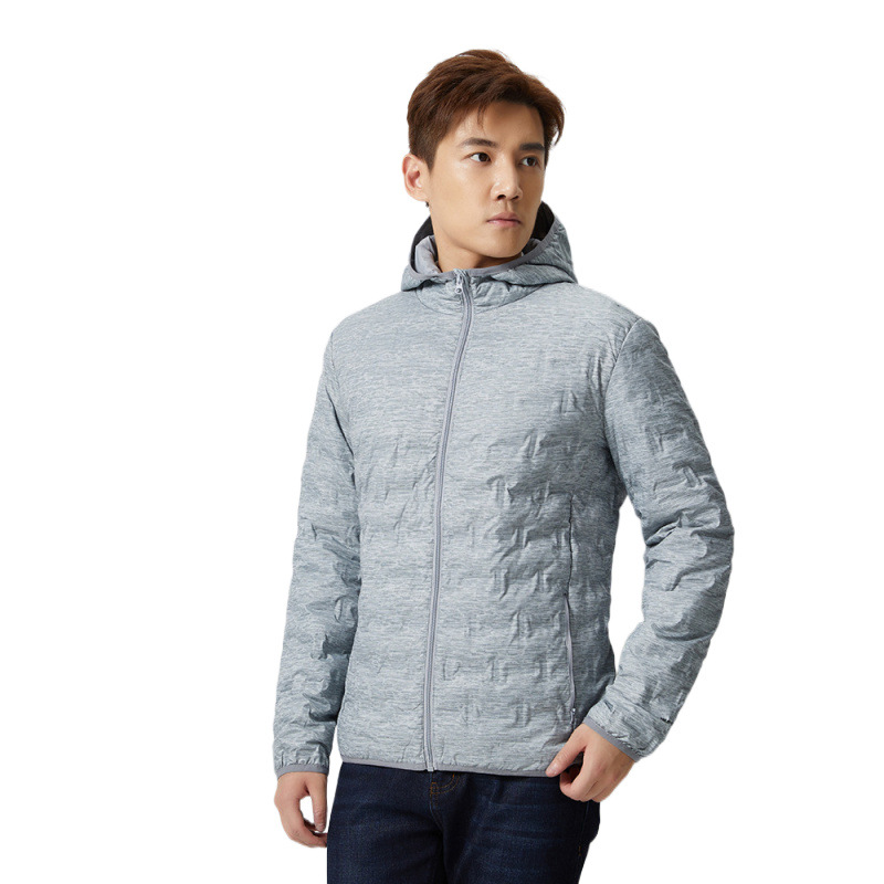 Hombre Omi Thermal Printer 2024 Nuevo invierno chaqueta ligera chaqueta con capucha pareja femenina