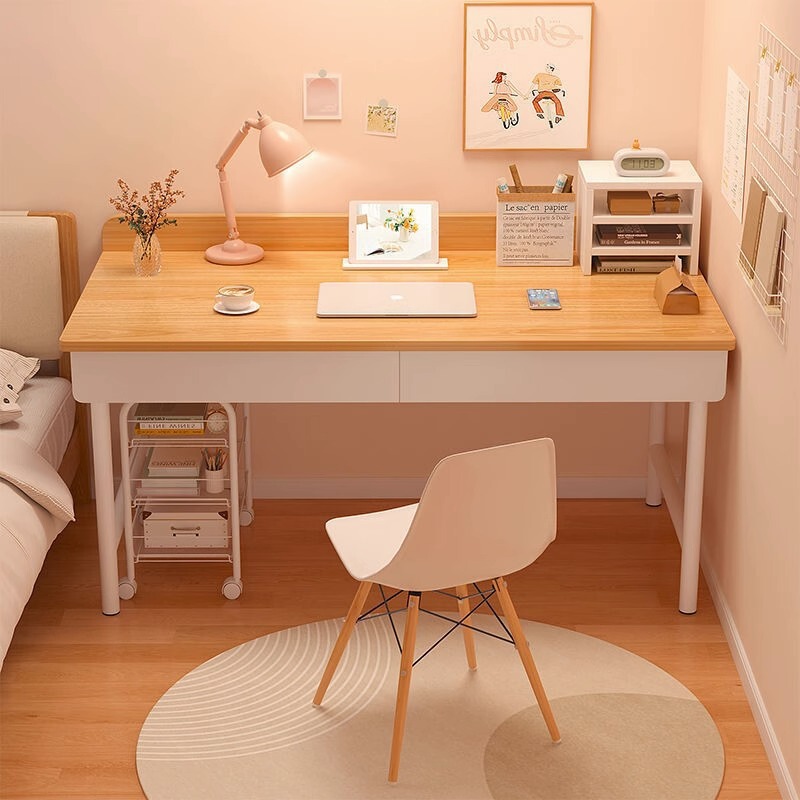 Desk for Girls' Bedroom, Student Desktop Computer Desk, Rental Apartment Dressing Table, Makeup Desk, Modern Simple Desk