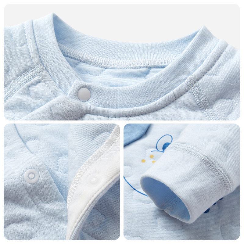 Mono de bebé para otoño e invierno, recién nacido, de algodón puro, cálido, fino, acolchado, unisex, conjunto de otoño, ropa de bebé