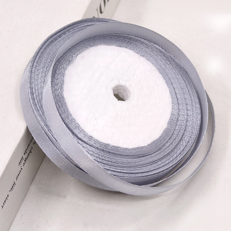 Venta directa de fábrica 1cm cinta de satén cinta de satén caja de regalo cinta decorativa lazo cinta de satén de seda suministro especial transfronterizo al por mayor
