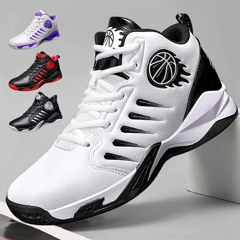 2026 Autumn and Winter Cross-Border Export New European and American Men's Fashion High-Top Basketball Shoes Anti-Skid Shoelaces