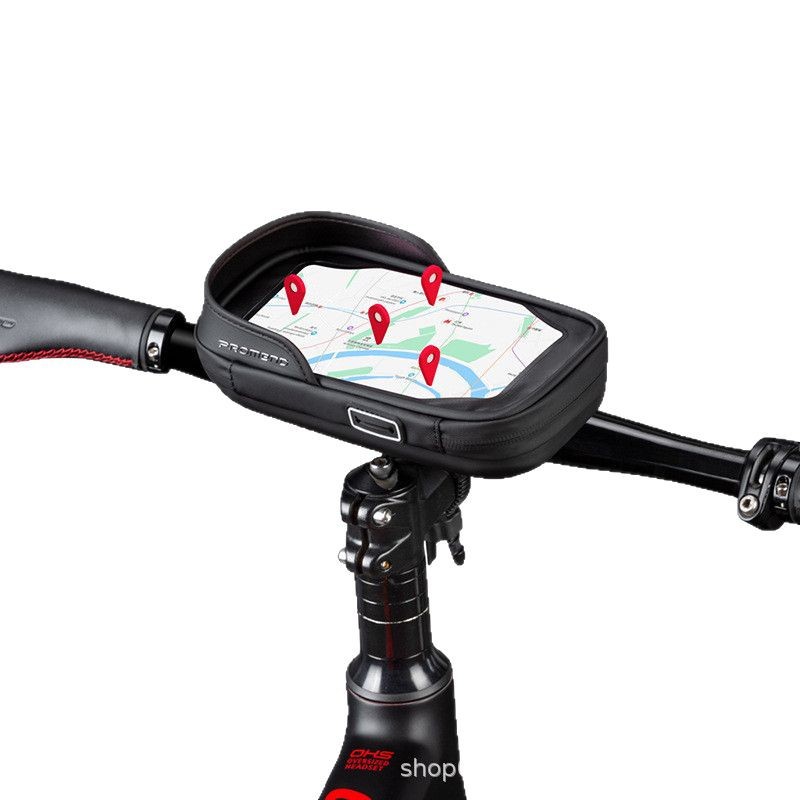 Bolsa de bicicleta, pantalla táctil, soporte de navegación, bolsa de cabeza, anti-lluvia, sin herramientas, bolsa de sillín, equipo de ciclismo