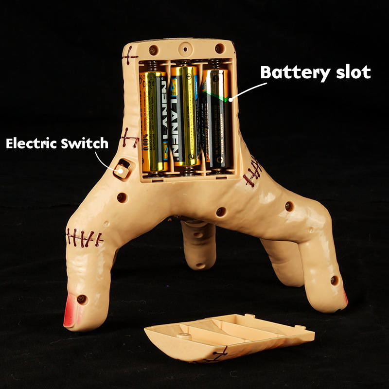 Transfronterizo Halloween Adams se arrastró manos rotas juguetes extraños iluminación música simulación de manos juguetes de hechicería