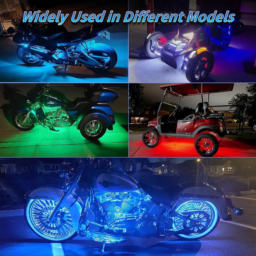 Motorcycle Ambient Light Rgb Colorful Decorative Light Music Rhythm Light Led Car Voice-Controlled Smart Voice-Controlled Light App