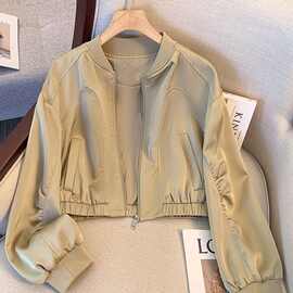 小个子百搭外套女春秋款新款短款棒球服时尚洋气休闲女士上衣