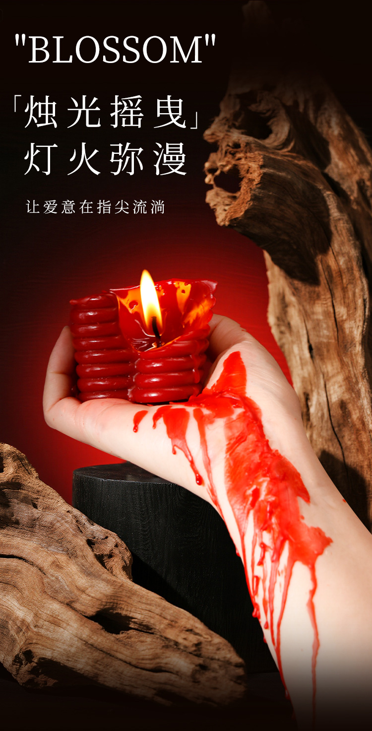 Low-Temperature Massage Candle with Soy Wax, Gold Heart Design, 75g — detail image 29