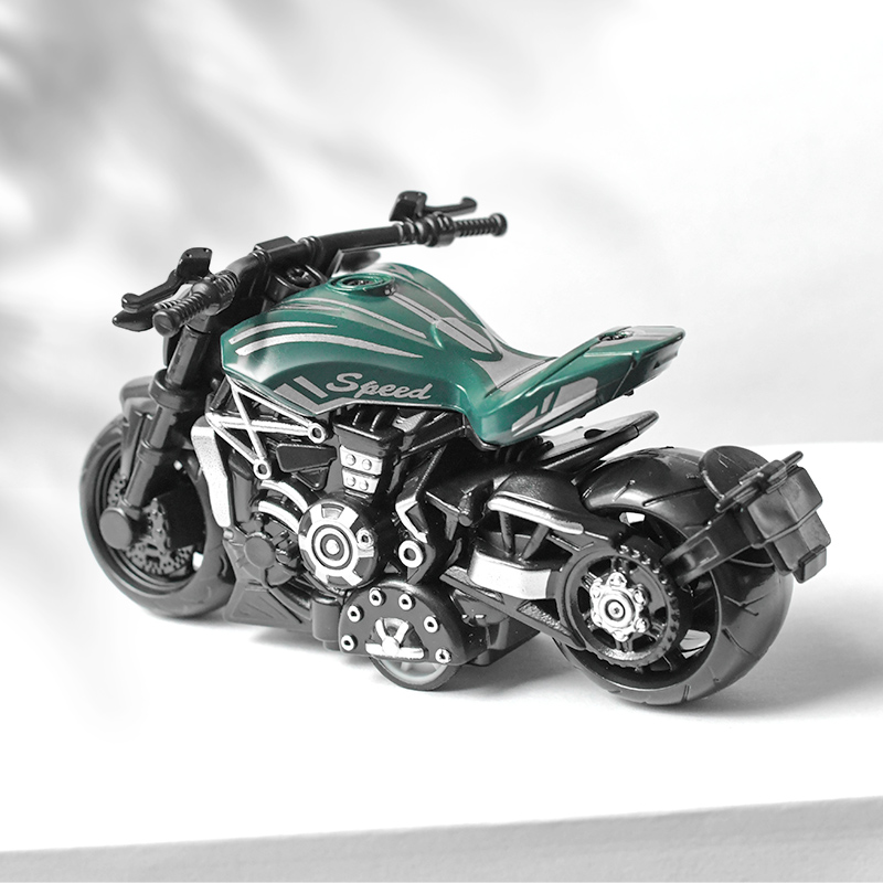 Motocicleta Juguete Niño Simulación Aleación Modelo Locomotora Carreras Niños Tback Coche de juguete Coche Regalo