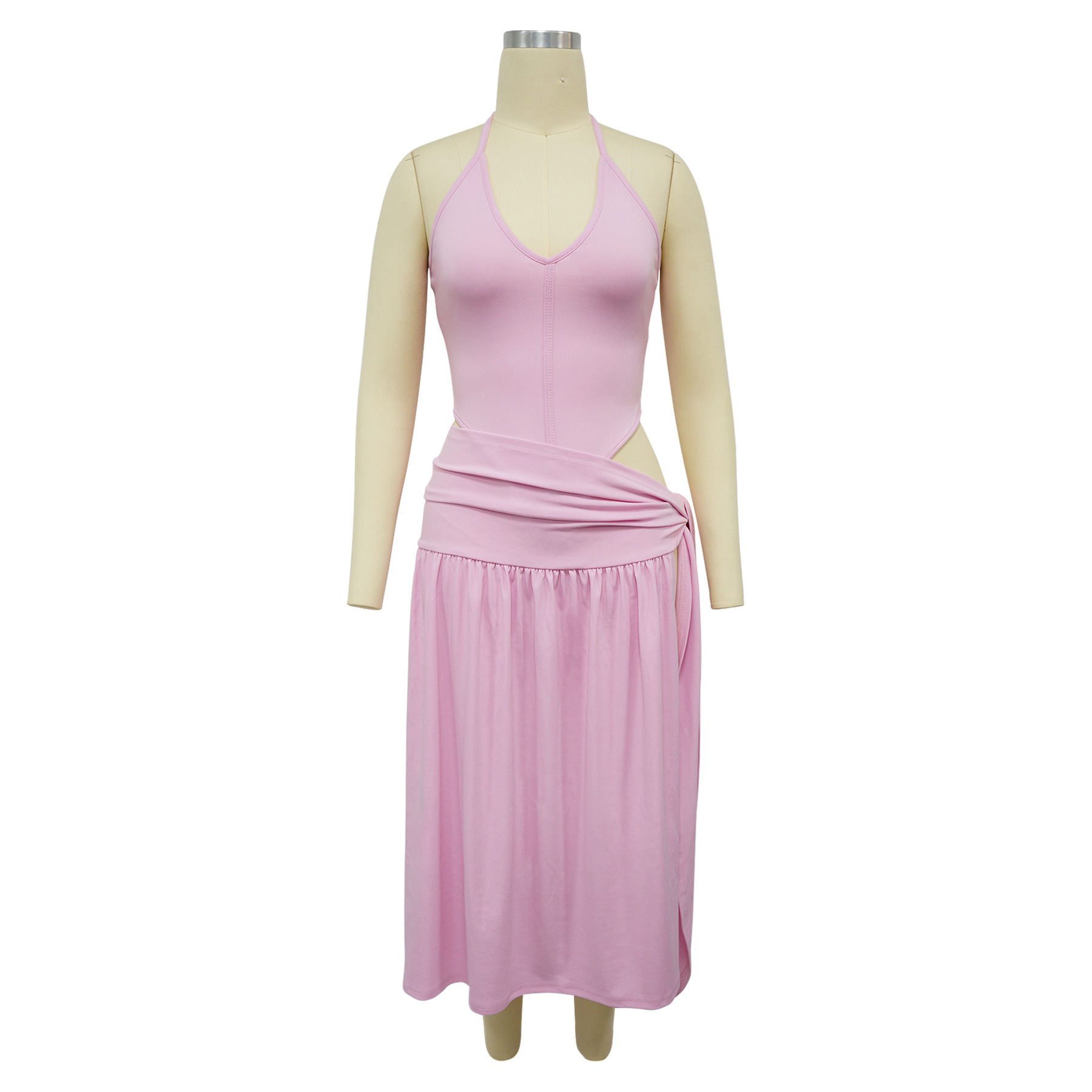 284g Weight Sleeveless Sleeve Length Polyester Fabric Type Skirt Co-ord Set Sets Type 2 Pieces Set Quantity Holiday, Street Occasion Strap Neckline Slim Fit Type Solid Color Pattern Summer Season Women's Gender Streetwear Style Holiday Street Women's Streetwear Solid Color Polyester Skirt Co-ord Set Skirt Sets 1