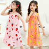 Spring and autumn season Cartoon comic Wicking goods in stock Thin section summer Nightdress Daughter pajamas On behalf of