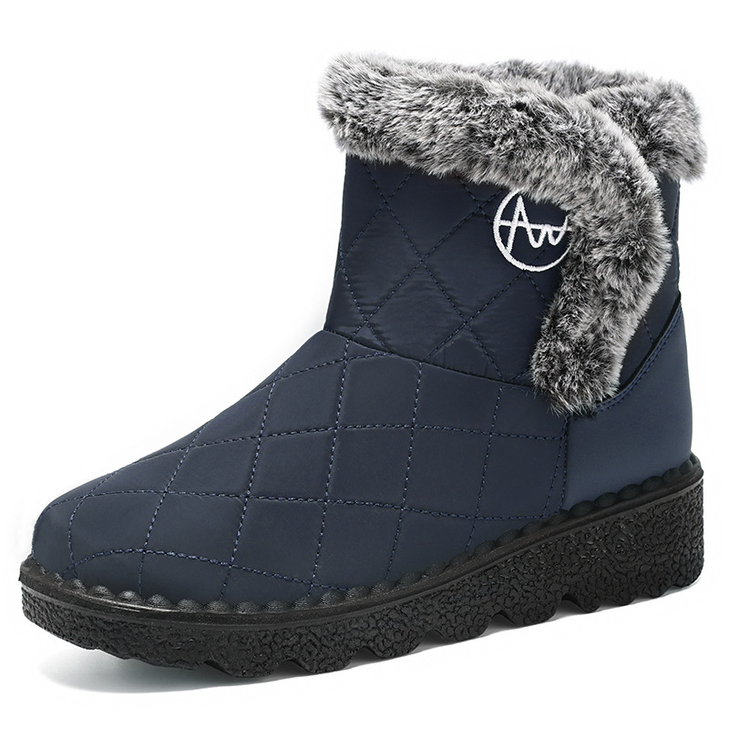 Zapatos de algodón de invierno para mujer, envío transfronterizo, botas de poliuretano para mujer, botas de nieve con forro polar y engrosadas, botas cálidas, botas de algodón a prueba de frío.