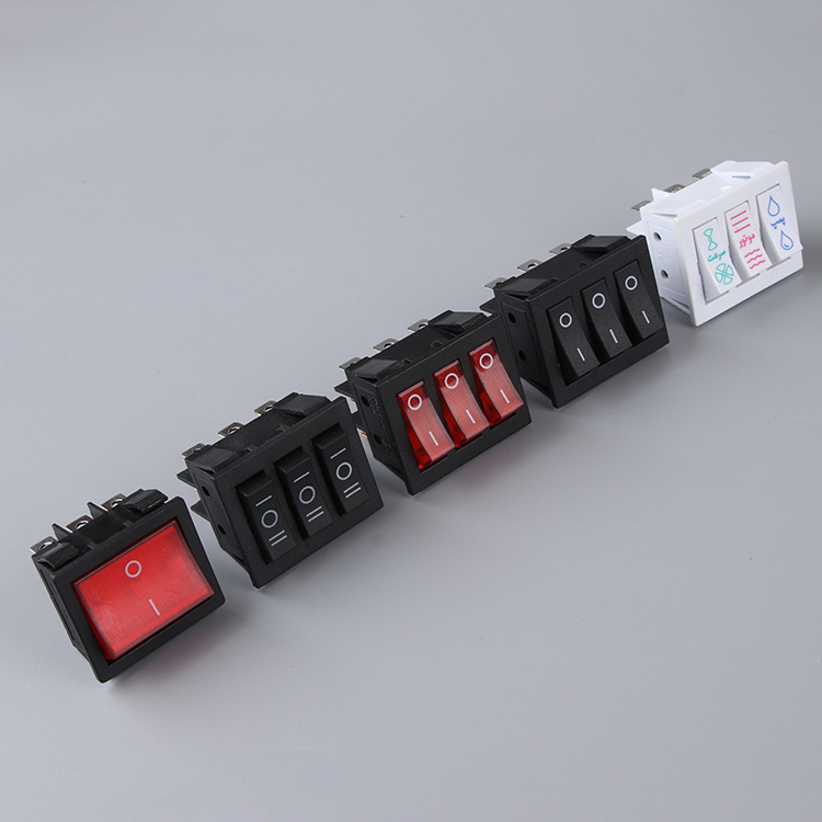 厂家供应船型开关电热砂锅饮水机电子秤船型翘板电源按钮2脚3脚