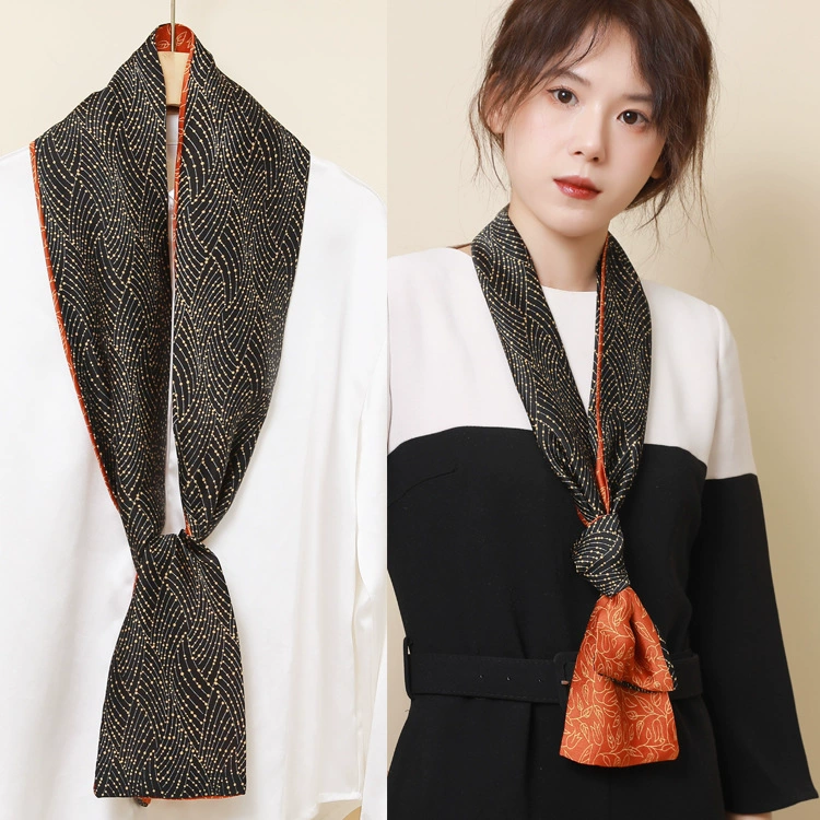 Silk Scarf Hairband (Suhang) long streamer 89×3.8 cm, lightweight gift box option