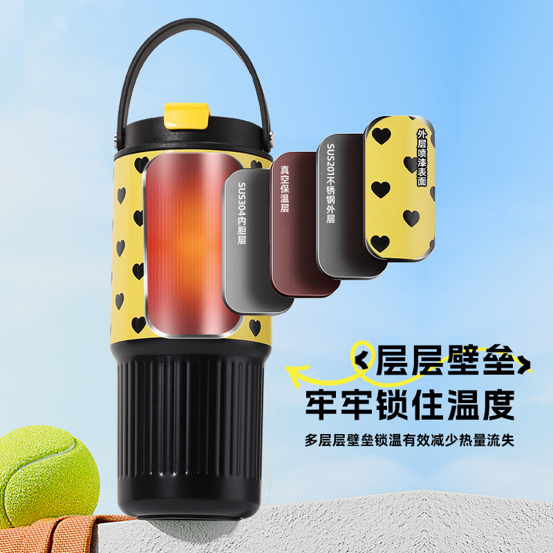 Cross-border 30oz taza de automóvil 304 taza de aislamiento de acero inoxidable taza de agua taza de hielo taza portátil taza de paja