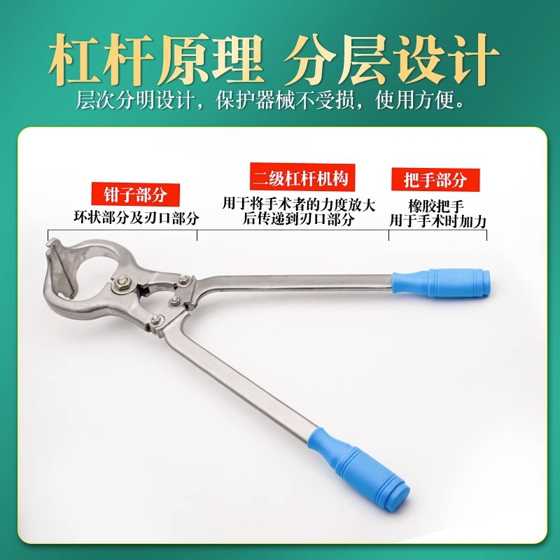 Alicates de castracion veterinaria alicates de castracion de cerdos, vacas y ovejas alicates de acero inoxidable alicates de ventilador de ovejas alicates de castracion de ovejas abrazadera de huevo de castracion de cerdo