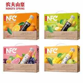 农夫山泉NFC果汁 橙汁苹果汁饮料礼品礼盒300ml*10瓶整箱批发包邮