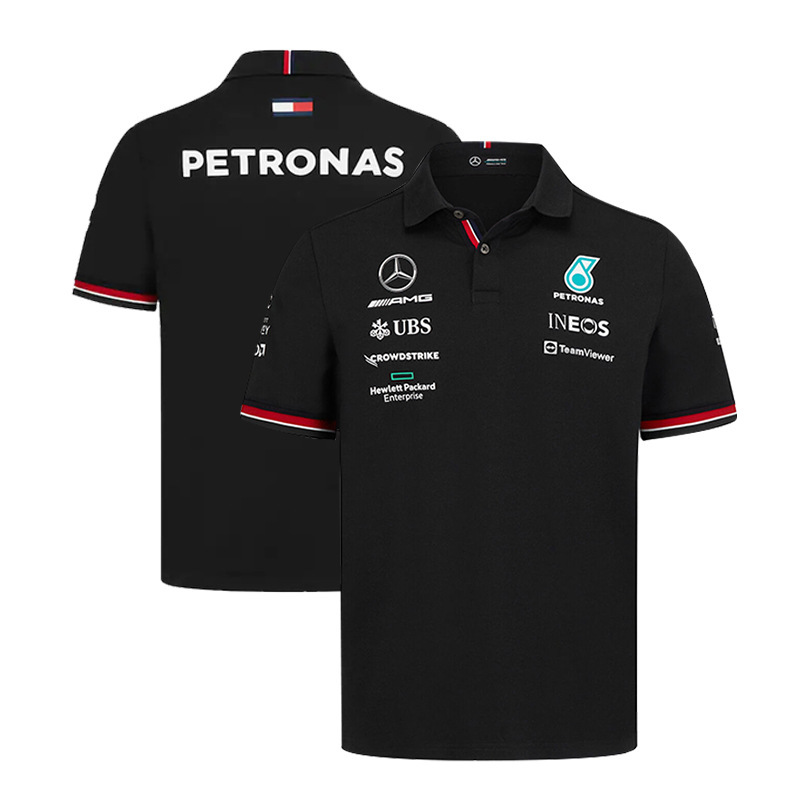 22 new pattern Racing suits f1 Mercedes Mercedes POLO summer Lapel man T-shirt Short sleeved shirt