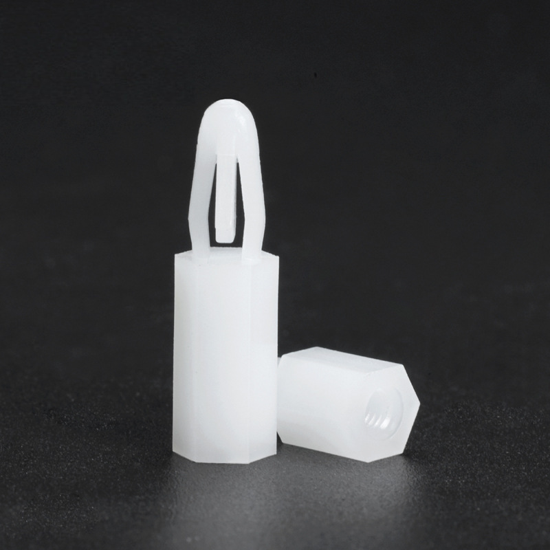 BSCB M3 M4扣式六角尼龙绝缘间隔柱 PCB板固定支架隔离柱飞机支柱