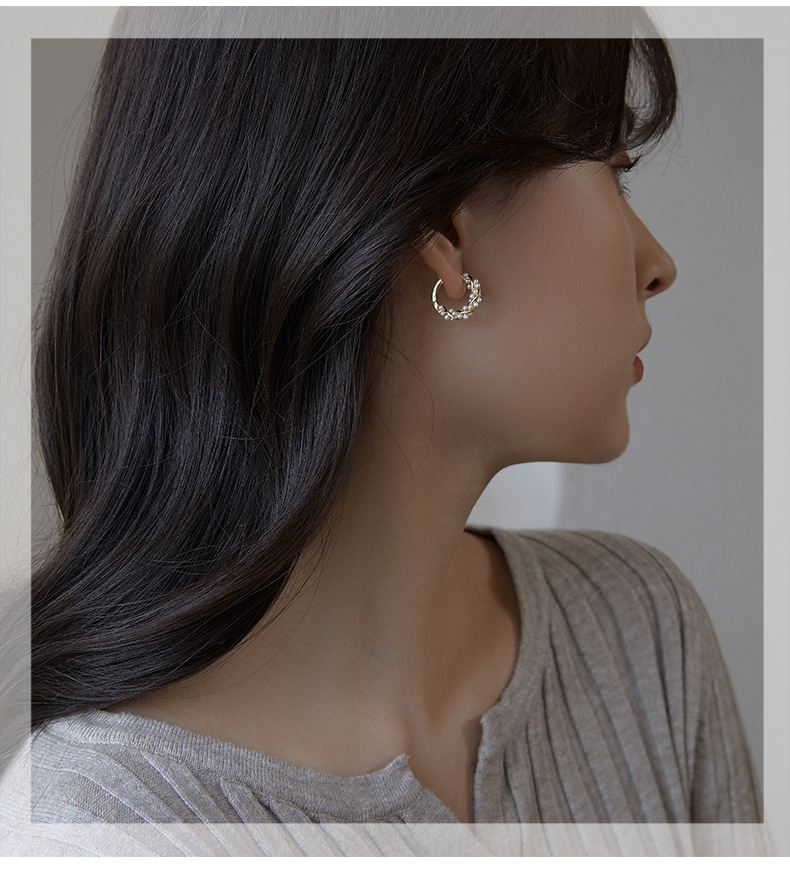 Women'S Gender Beaded, Plating Design 1 Pair Elegant Geometric Beaded Plating Imitation Pearl Earrings