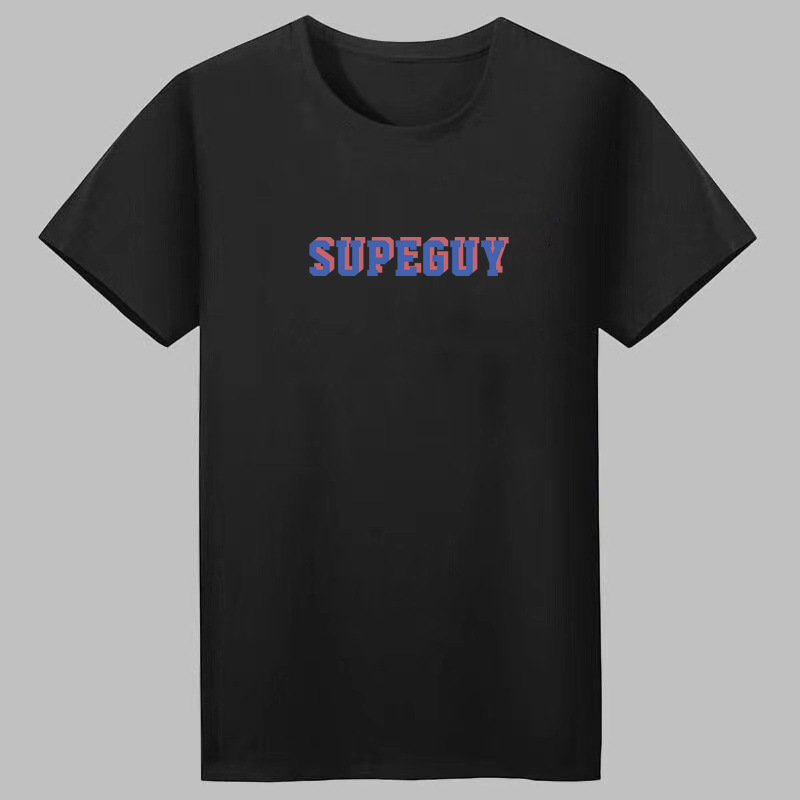 Camiseta de los hombres de verano de moda cómodo suéter estudiante superior estilo coreano slim fit manga corta todo partido simple hombres