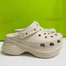 夏季Cro卡洛驰鲸鱼同款7CM洞洞鞋女款厚底防滑增高包头沙滩凉拖鞋