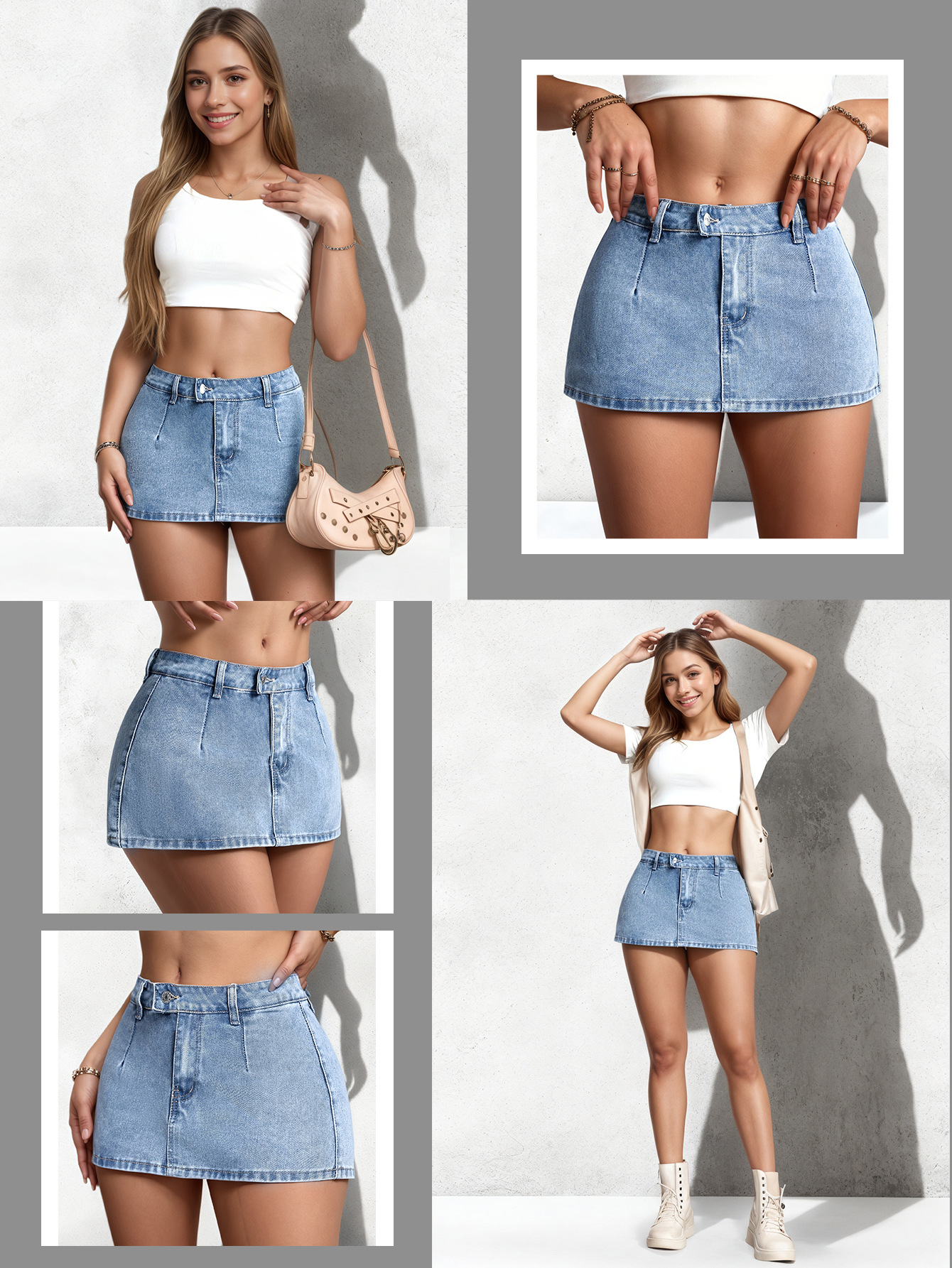 Women's Distressed Denim Shorts Best Selling Style With Lining Fashion Retro Foreign Size Label_ecoleips.com