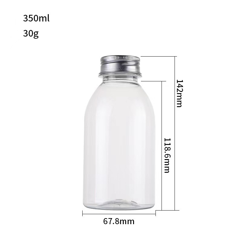 Venta directa de botellas transparentes para té con leche, vasos desechables de plástico PET en forma de U, aptos para alimentos, para llevar, para jugo y té con leche.